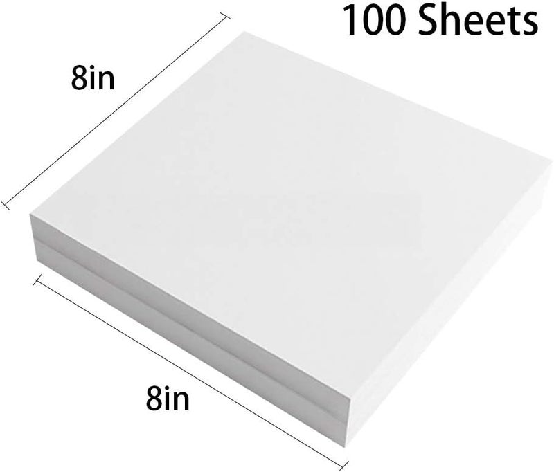 Seneme Cut Away Embroidery Stabilizer 8"x8" 100 Precut Sheets, 2.5oz Medium Weight Cut Away Stabilizer for Embroidery Backing for Machine Embroidery and Hand Sewing for 4x4 and 6x6 Hoops - Image 2